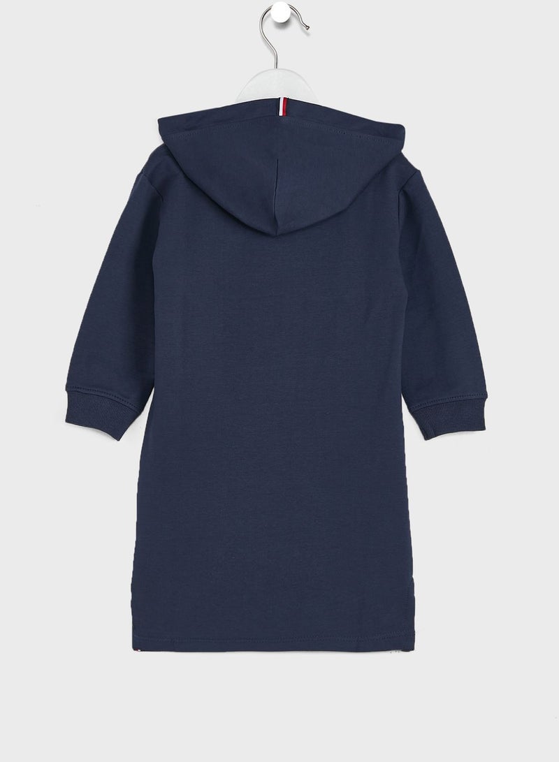TOMMY HILFIGER Kids Logo Hooded Dress  - Image 2