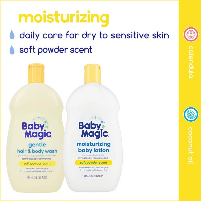Baby Magic شامبو وغسول أطفال 2 في 1، زيت كاليندولا وزيت جوز الهند، 30 أونصة سائلة - Image 3