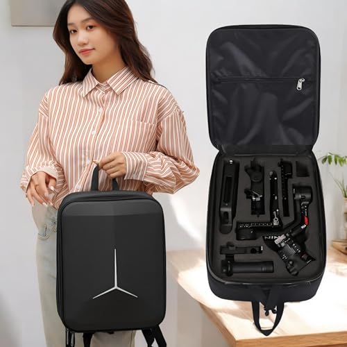 GetZget حقيبة حمل GetZget® لحامل DJI Ronin Rs4 Gimbal والإكسسوارات - حقيبة ظهر صلبة فاخرة للسفر مع حزام أمان من EVA Foam (حقيبة ظهر عادية) - Image 3