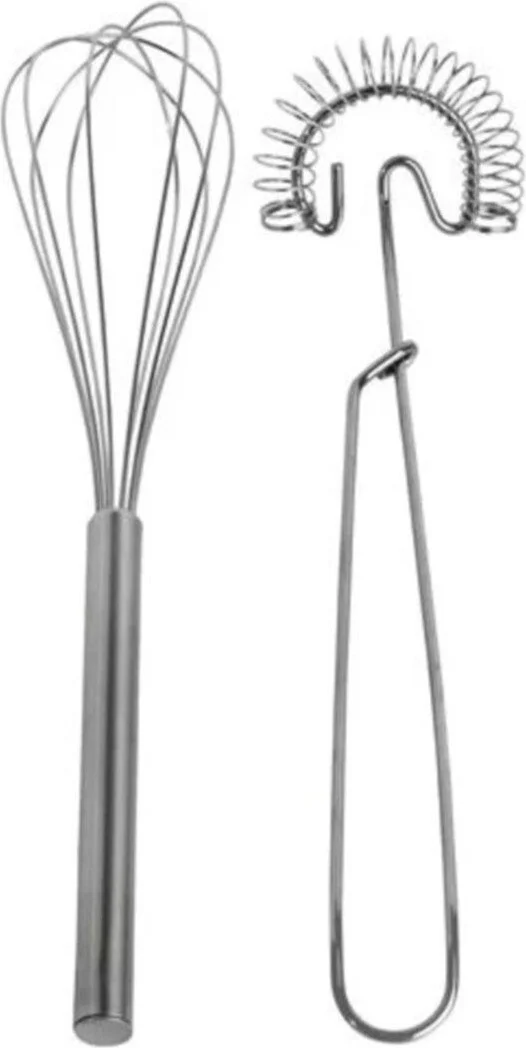 أيكيا Idealisk Double Steel Whisk-Foamer Set