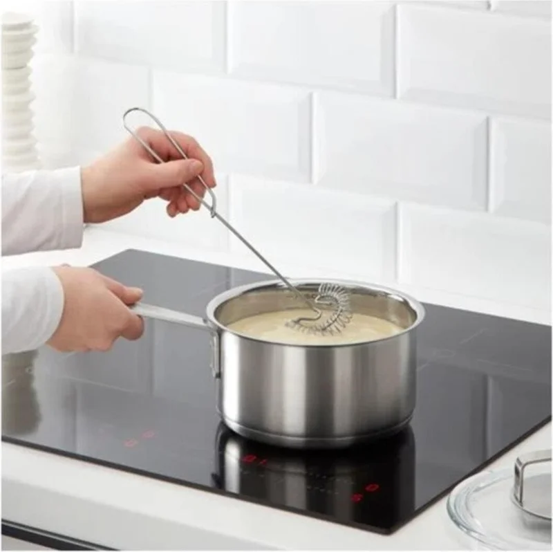 أيكيا Idealisk Double Steel Whisk-Foamer Set