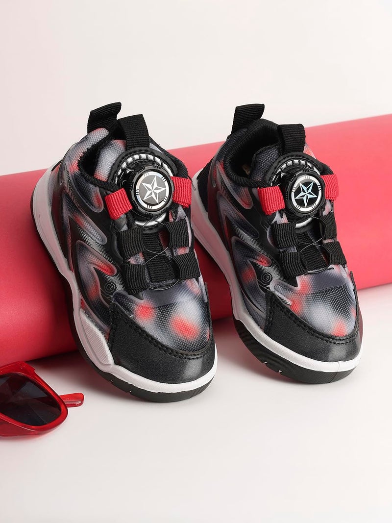 CUHO TRENDS Kids Spinner Sneakers| Spinner Design | Soft Sole Casual Shoes (Red) - Image 2