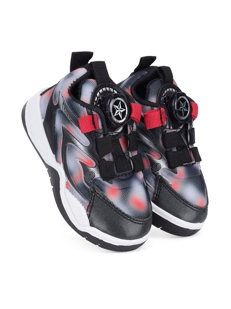 CUHO TRENDS Kids Spinner Sneakers| Spinner Design | Soft Sole Casual Shoes (Red) - Image 1