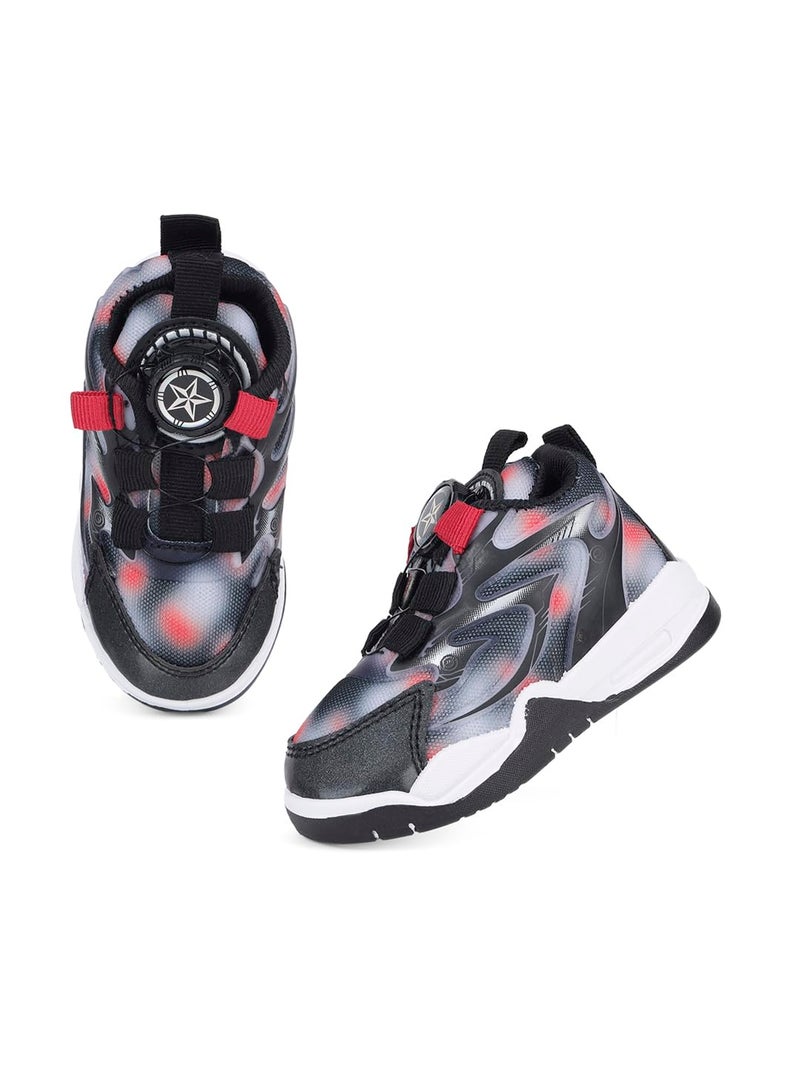 CUHO TRENDS Kids Spinner Sneakers| Spinner Design | Soft Sole Casual Shoes (Red) - Image 3
