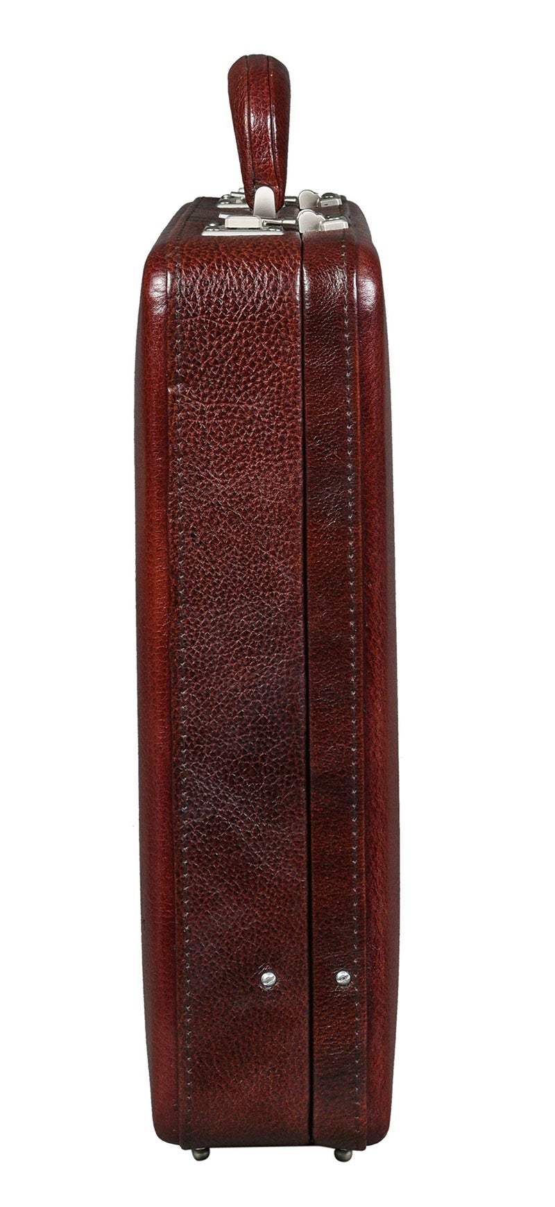 BRAND LEATHER Men's and Women's Briefcase (Brown) - Image 4