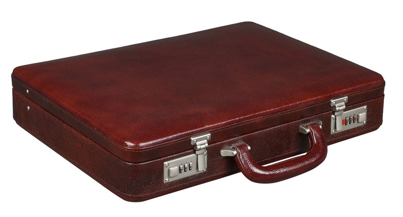 BRAND LEATHER Men's and Women's Briefcase (Brown) - Image 1