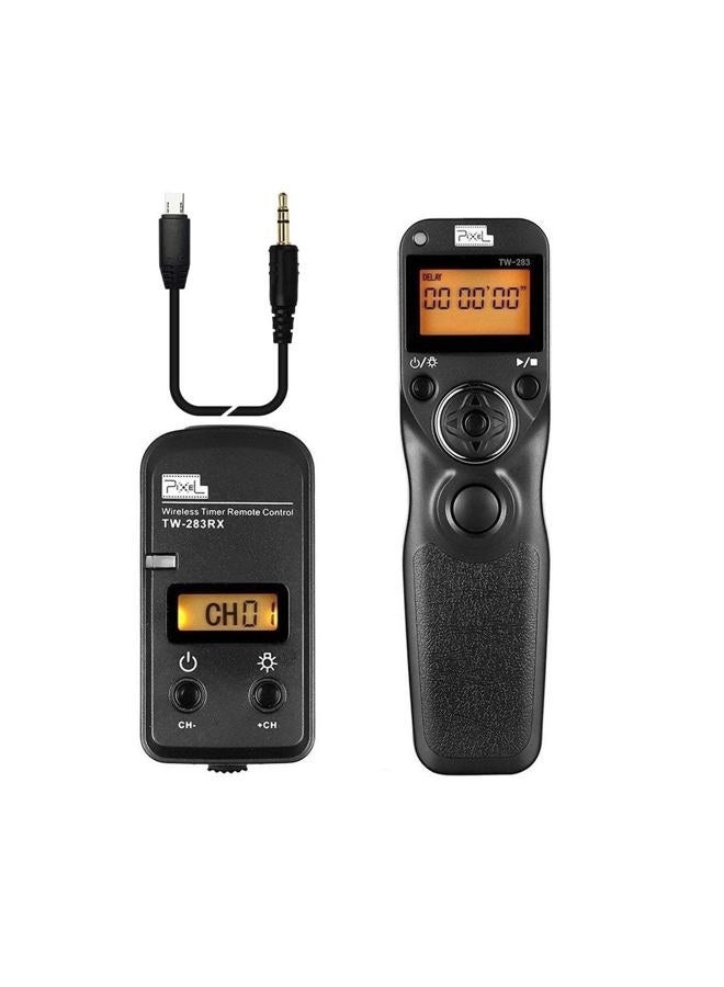 Pixel مؤقت كاميرا بيكسل TW-283 S2 للتحكم عن بُعد بإصدار مصراع لاسلكي متوافق مع سوني a1 و a9 و a7 و a7R و a7S و a6600 و a6500 و a6400 و a6300 و a6000 و a5100 و a5000 و HX400 و HX90 و RX10 و RX100 و a68 و a58 - Image 1