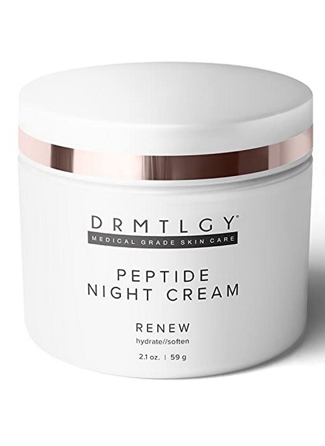 DRMTLGY - Peptide Night Cream Face Moisturizer. Fragrance Free And Oil Free Hydrating Facial Moisturizer For All Skin Types. - Image 1