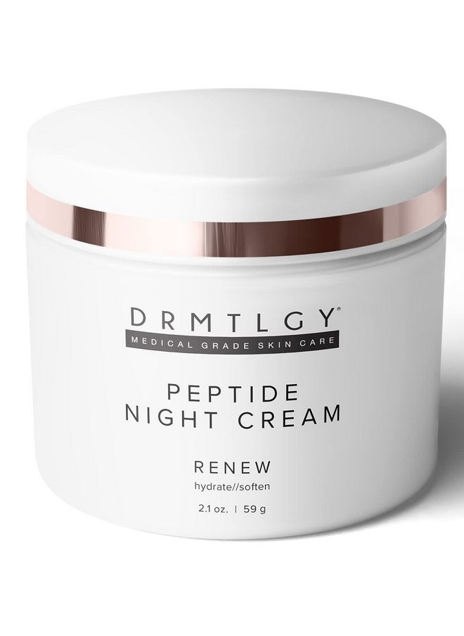 DRMTLGY - Peptide Night Cream Face Moisturizer. Fragrance Free And Oil Free Hydrating Facial Moisturizer For All Skin Types. - Image 1