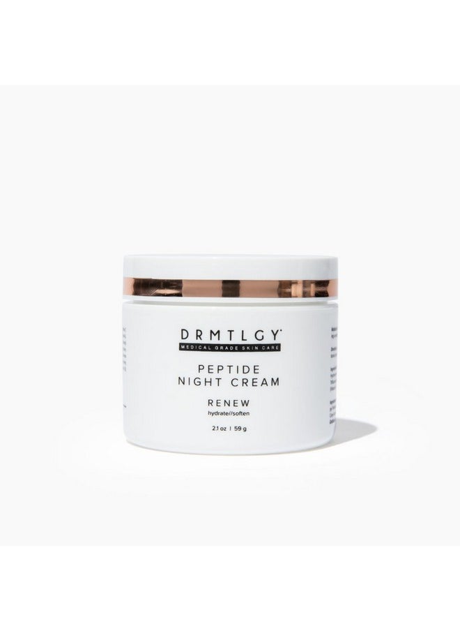 DRMTLGY - Peptide Night Cream Face Moisturizer. Fragrance Free And Oil Free Hydrating Facial Moisturizer For All Skin Types. - Image 1