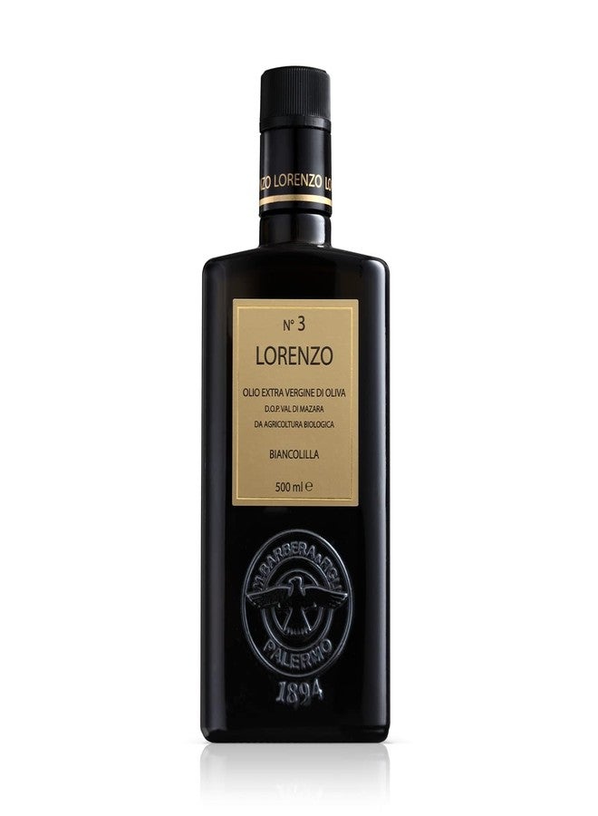 Barbera Lorenzo N° 3 Organic Extra Virgin Olive Oil PDO Val di Mazara, Fruity, Cold Extracted Authentic Sicilian Olive Oil, Fresh Harvest Imported Olive Oil From Italy 16.9 oz - Image 1