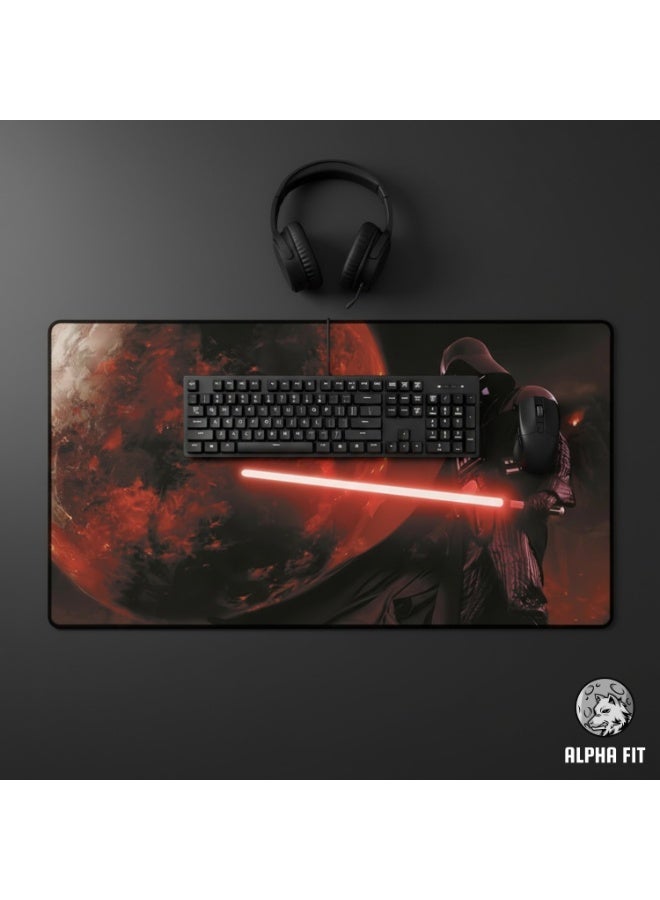 ألفا فت لوحة ماوس Alpha Fit Star Wars XXL مقاس 80×30 سم، لوحة ألعاب كبيرة XL مع قاعدة مطاطية مانعة للانزلاق، مقاومة للماء وحواف مخيطة - Image 2