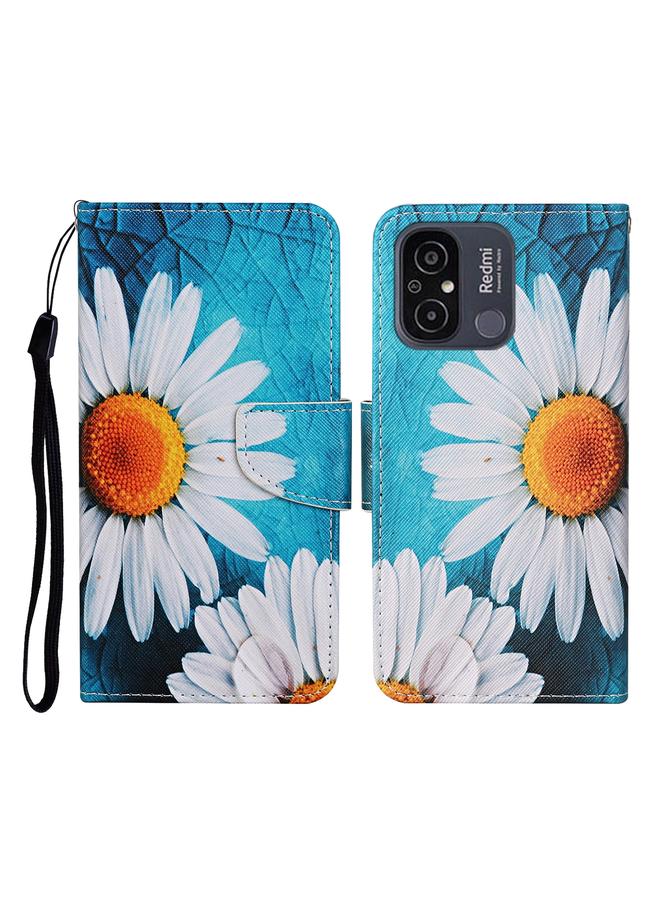 Case For Xiaomi Redmi 12C Colored Drawing Pattern Flip Leather Phone Case