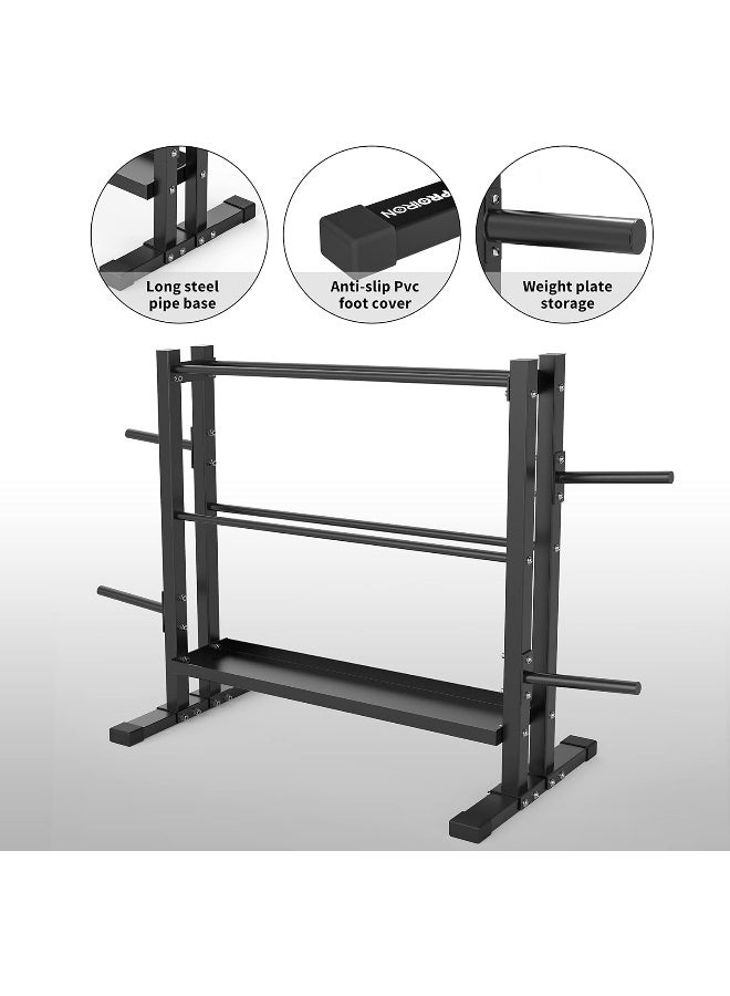 PROIRON Dumbbell Rack, 3 Tier Weights Storage Rack for Dumbbells, Weight Plates, and Kettlebells (1000 Pounds Weight Capacity, 2023 Version) - Image 4