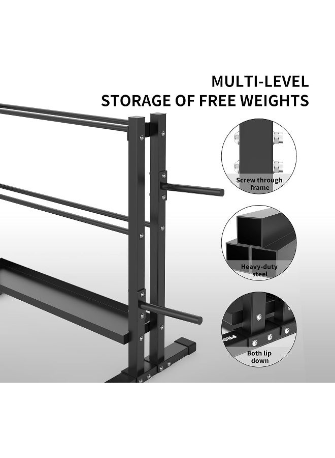 PROIRON Dumbbell Rack, 3 Tier Weights Storage Rack for Dumbbells, Weight Plates, and Kettlebells (1000 Pounds Weight Capacity, 2023 Version) - Image 3