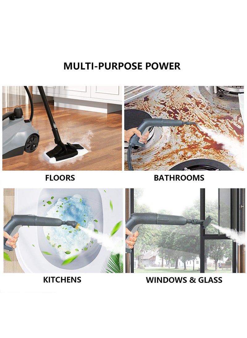 Sharpdo Handheld Steam Cleaner, 2000W Easy Fix Steam Cleaning Machine, 5 Bar Steam Pressure Multifunctional High Temperature Pressurized Steam Cleaning Machine with 18 Accessories, Suitable for Window, Floor, Kitche, Bathroom, Car  - Image 5