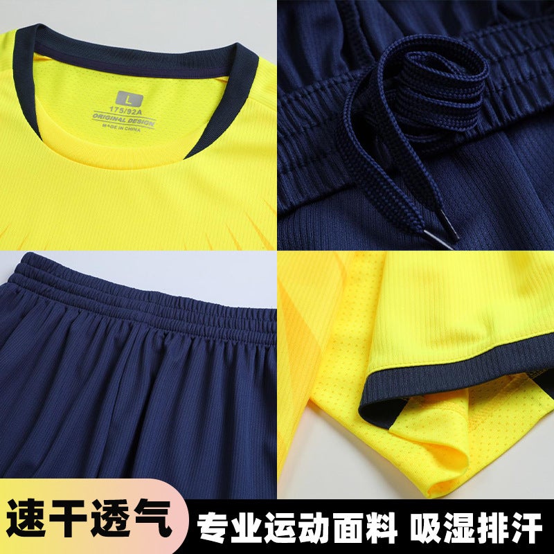 New Football Training Clothes Set Adult Game Football Clothes Summer Sweat-Absorbent Quick-Drying Short-Sleeved Football Clothes Printed Number - Image 5