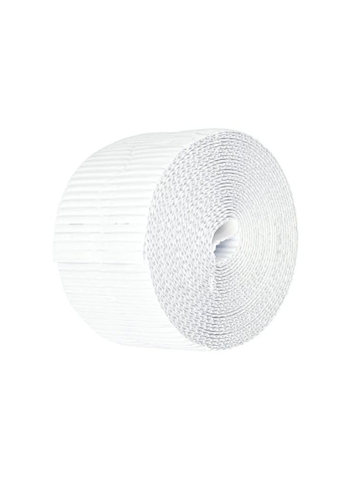 Terabyte حدود عرض مموجة لتزيين الفصول الدراسية، لفات حدود سوداء للعرض، ورق خلفي مموج لعرض الجدران في المدرسة (عرض 10 سم × طول 15 سم) لون أبيض - Image 3