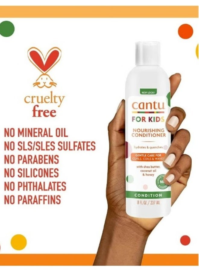Cantu Care for Kids Nourishing Sulfate-Free Conditioner with Shea Butter 237 ML - Image 4