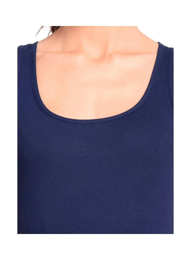 Jockey Imperial Blue 1467 Women Super Combed Cotton Rib Fabric Slim Fit Solid Racerback Styled Tank Top for Women | Best Price UAE