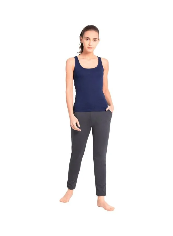Jockey Imperial Blue 1467 Women Super Combed Cotton Rib Fabric Slim Fit Solid Racerback Styled Tank Top for Women | Best Price UAE