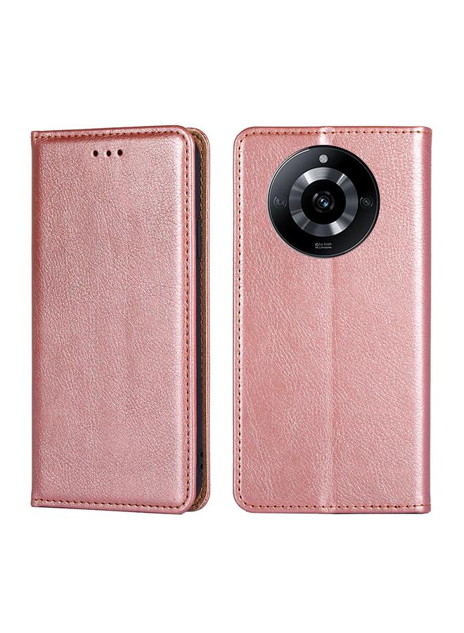 اس-توب جراب هاتف Realme 11 5G من الجلد المغناطيسي بلون زيتي لامع - Image 1