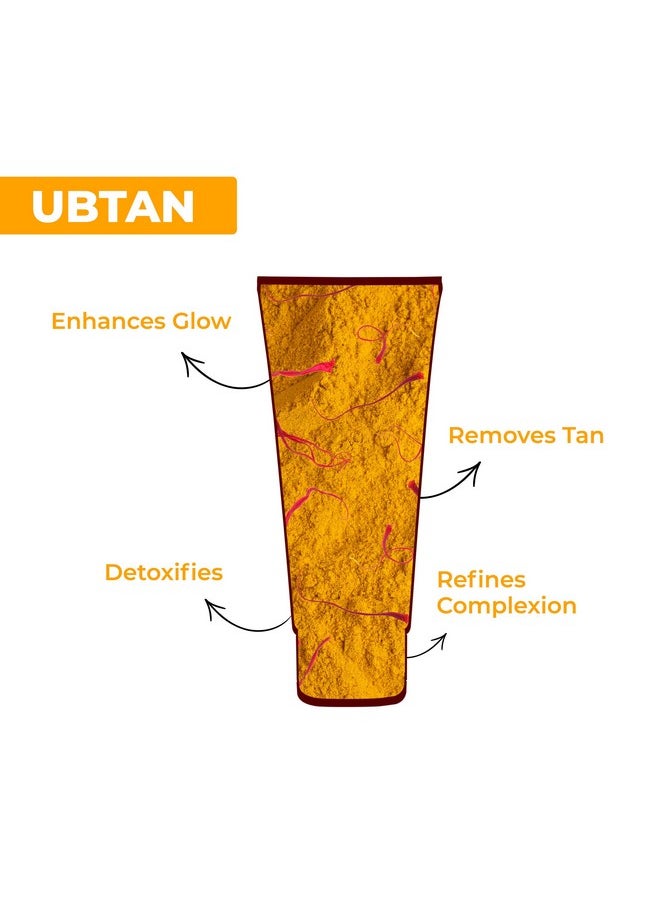 Good Vibes Ubtan De-Tan Glow Face Mask (80G) | Skin Brightening & Exfoliating | Glow-Boosting | Depigmentation | Anti-Ageing & Improves Skin Texture | Controls Excess Sebum Production  - Image 3