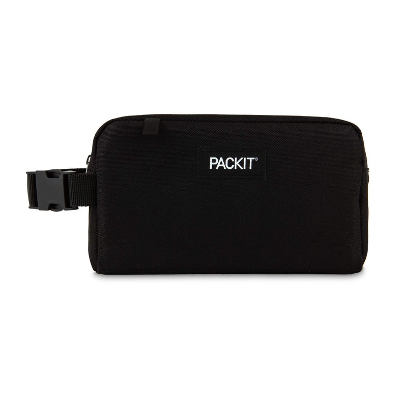 PACKIT صندوق الوجبات الخفيفة القابل للتجميد من باكيت، أسود، مزود بتقنية إيكو فريز، قابل للطي، قابل لإعادة الاستخدام، إغلاق بسحاب مع مقبض بكلة، مثالي لجميع الأعمار والوجبات الخفيفة الطازجة أثناء التنقل - Image 1