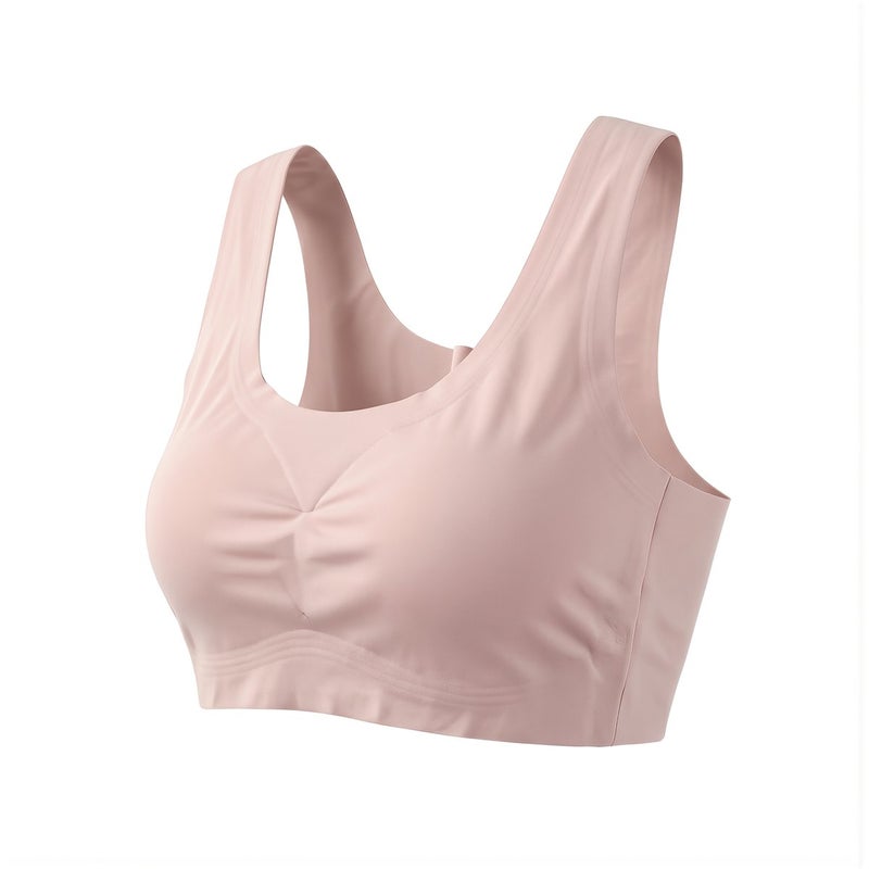 Durable Long Lasting Seamless Sports Bra Wash Resistant No Deform Pink S - Image 4