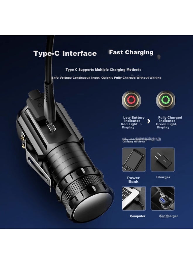 SkyFire Tianhuo Mini Flashlight High Brightness Compact Portable Magnetic Work Light Ultra-long Battery Life Rechargeable Outdoor Repair Lamp - Image 4