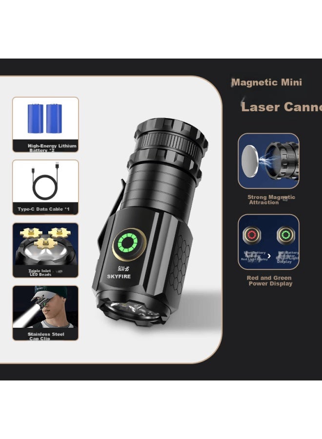 SkyFire Tianhuo Mini Flashlight High Brightness Compact Portable Magnetic Work Light Ultra-long Battery Life Rechargeable Outdoor Repair Lamp - Image 1