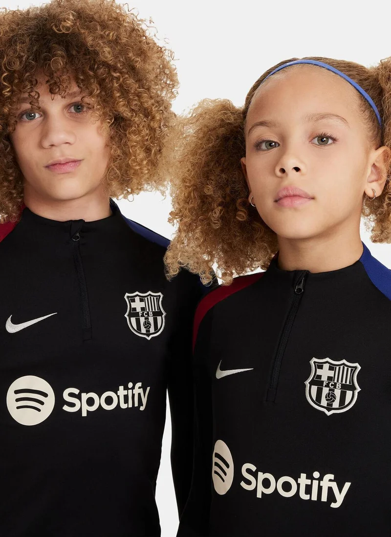 Nike Kids' FC Barcelona Strike Drill 1/4-Zip Football Top (Older Kids)