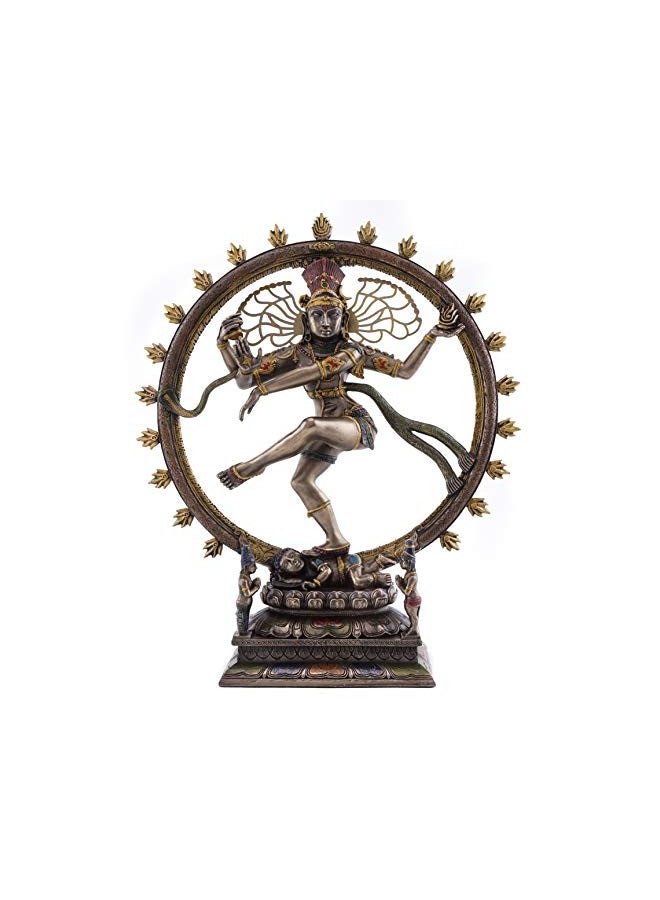 Top Collection Dancing Nataraja Shiva Statue- Divine Hindu Figurine that Destroys Evil, Ignorance, and Death in Premium Cold Cast Bronze- 10.5-Inch Collectible East Asian Meditating Sculpture - Image 1