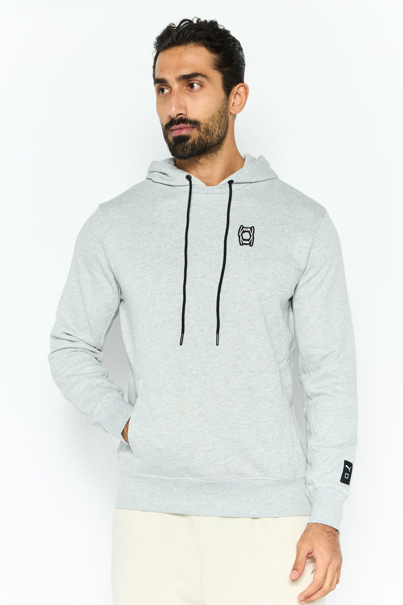 PUMA Men Sportswear Fit Long Sleeve Outdoor Hooded Sweatshirt, Grey  - Image 1