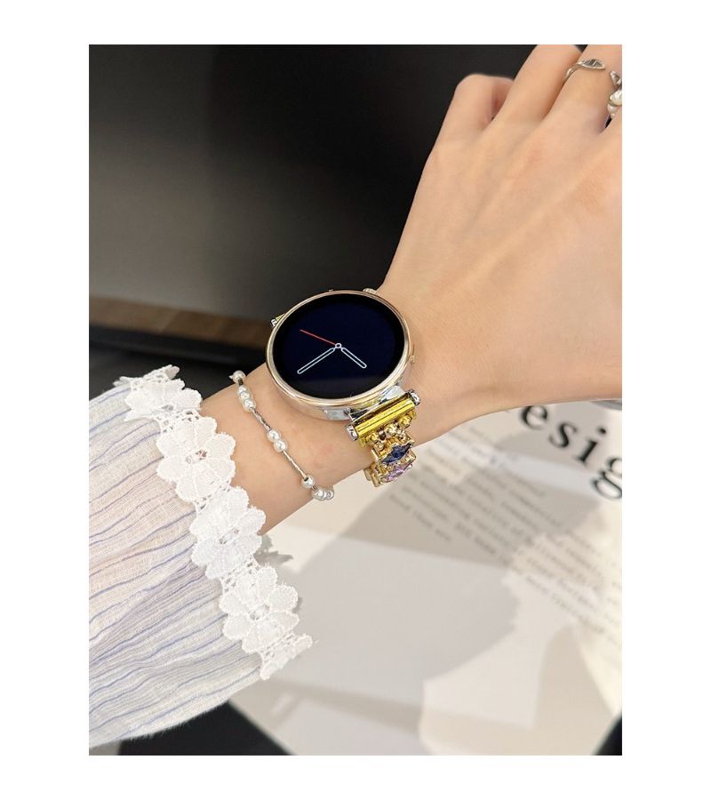 سوار ساعة فضي مصنوع يدويًا لـ Huawei Fit3 Fit4 Band 8 9 10 NFC - Image 4