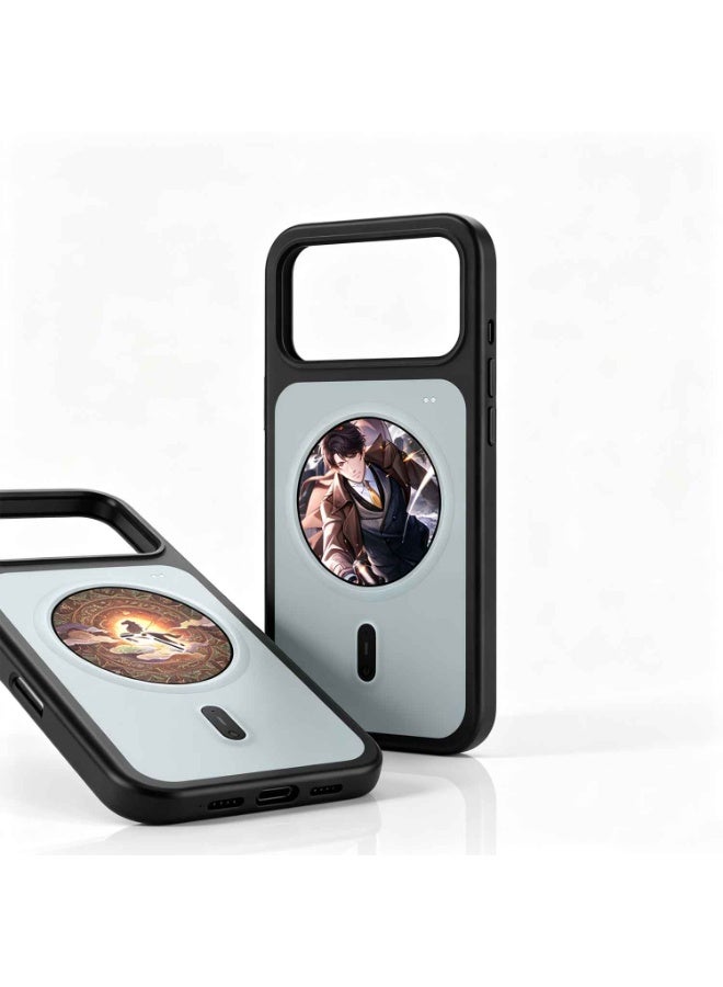 Smart Case for iPhone 17 Pro Max With 1.85" Touchscreen, Interactive Cover With Custom Display (Photos/GIFS/Videos), Touch Control, Mini Games, Notification Alerts & Rechargeable (Black) - Image 1