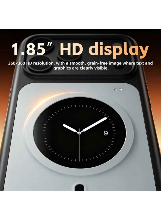 Smart Case for iPhone 17 Pro Max With 1.85" Touchscreen, Interactive Cover With Custom Display (Photos/GIFS/Videos), Touch Control, Mini Games, Notification Alerts & Rechargeable (Black) - Image 2