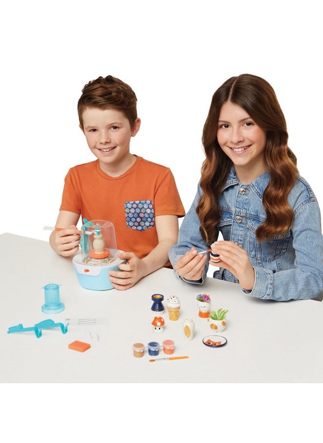 Make It Real Make It Real Mini Pottery Studio - 26-Piece DIY Pottery Kit with Mess-Free Air Dry Clay - Create 10 Miniature Projects, Beginner to Master Levels - Innovative Centering Tool - Great for Kids Ages 8  - Image 5