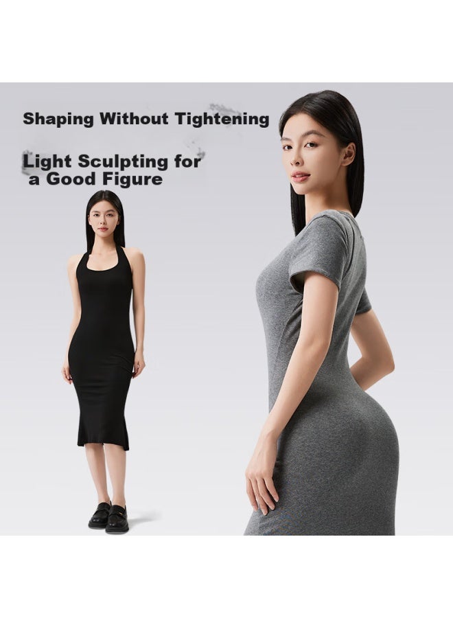 Gracewell High-waisted Tummy Control Lifting Women's Underwear 7a Antibacterial Seamless No Wedgie Tummy Slimming Shapewear Brown+skin XL - Image 4