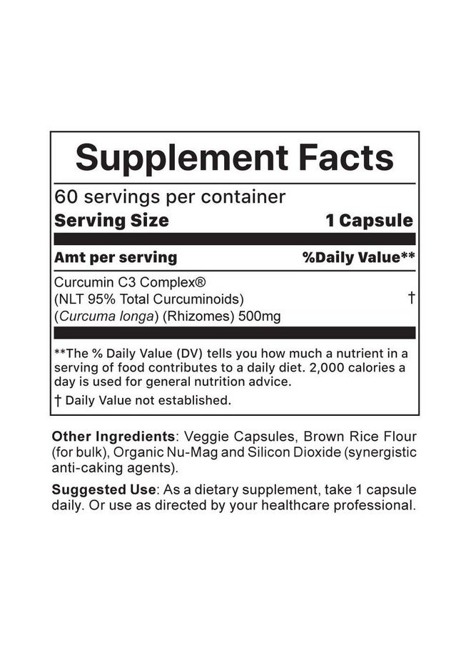 Jigsaw Health Curcumin C3 Complex 60 Capsules…  - Image 3
