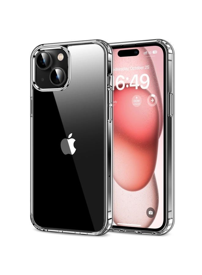 HOOMIL for iPhone 15 Case Clear, Anti-Yellowing Transparent Hard Back and Soft Edge, Military Grade Drop Protection Phone Cover - Crystal Clear - Image 1
