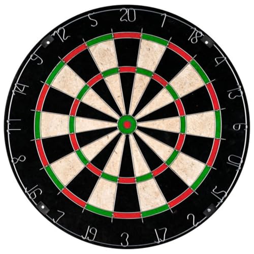 Hey Play Bristle Dart Board, Tournament Sized Indoor Hanging Number Target Game for Steel Tip Darts- Dartboard with Mounting Hardware by Hey! Play! - Image 1