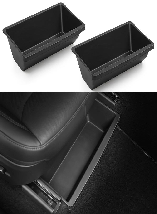 Abystar Under Seat Storage Box for 2026 Tesla Model Y Juniper, Hidden Organizer Tray for Front Passenger Seat, Custom Fit Interior Accessory for Tesla New Model Y Juniper, Anti-Slip & Durable - Image 1