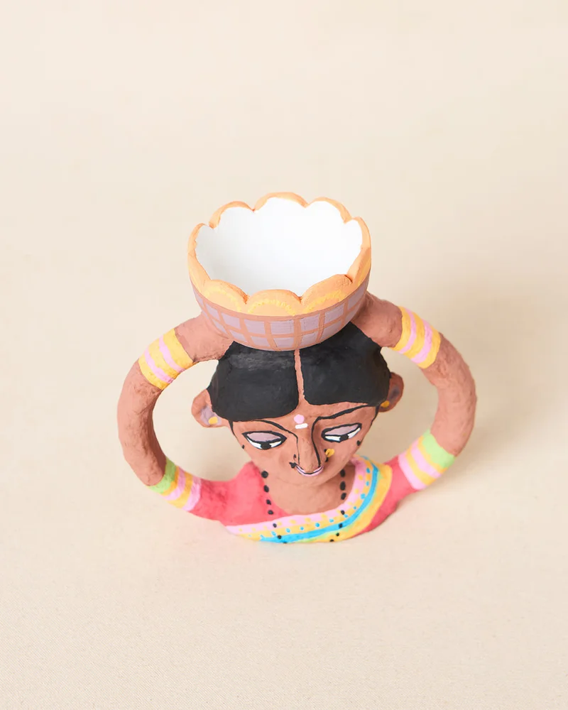 تشامباك حامل شموع من المالا بالورق المعجن | ضائع في الجنة