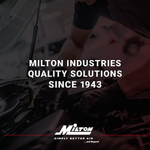 Milton 502 Heavy-Duty Analog Tire Inflator with Pressure Gauge, 3' Hose Kwik Grip Safety Inflator Gage, Made in USA (OSHA Compliant) 10-160 PSI - Image 4
