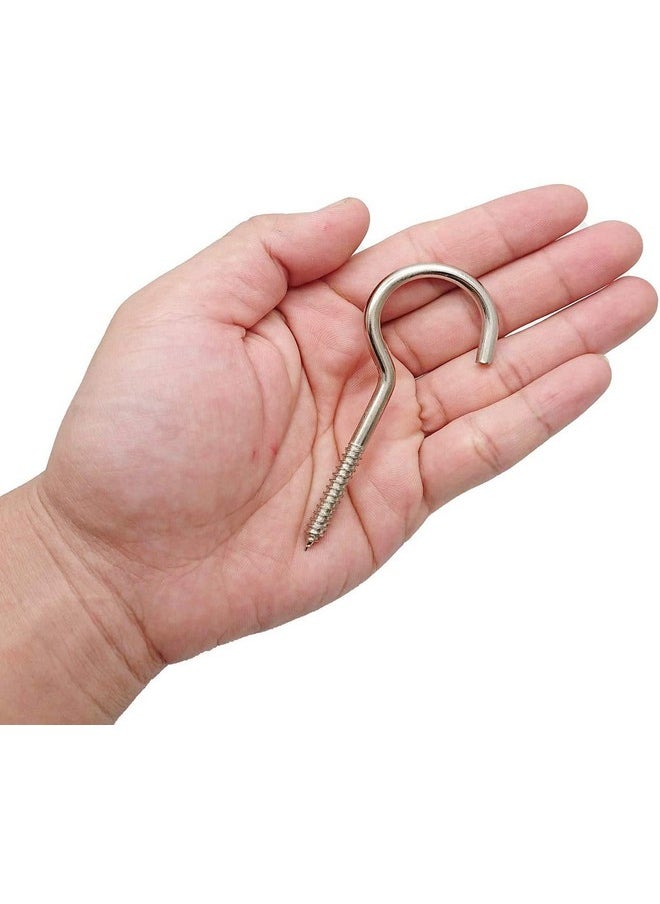 Axe Sickle - Axe Sickle 3.5 Inch Heavy Duty Large Screw Hook Ceiling Hook Cup Hook Silver 20 Pcs - Image 1