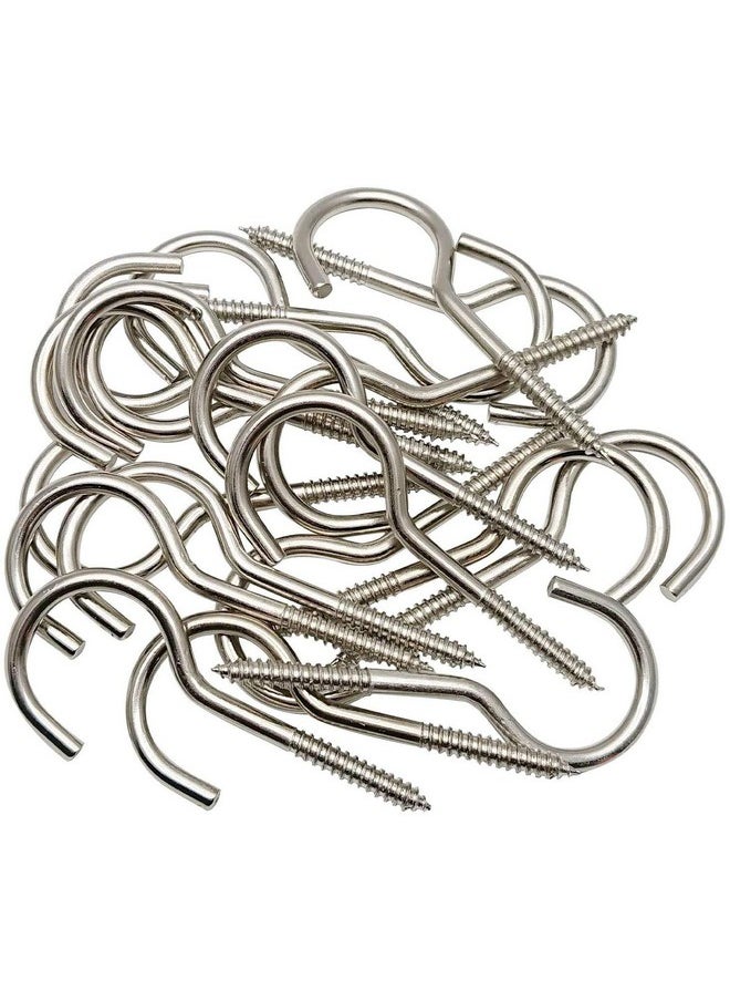 Axe Sickle - Axe Sickle 3.5 Inch Heavy Duty Large Screw Hook Ceiling Hook Cup Hook Silver 20 Pcs - Image 1