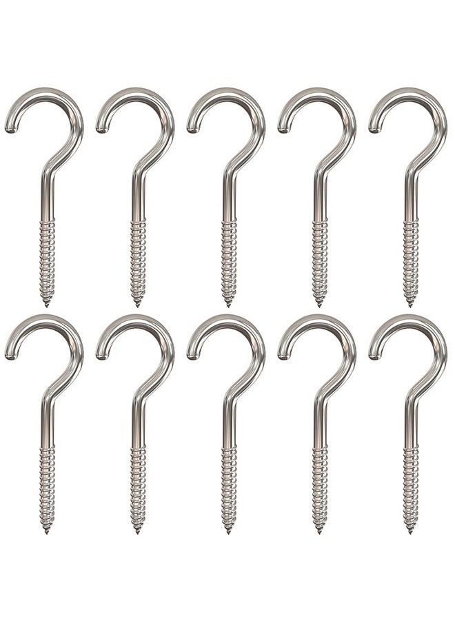 Axe Sickle - Axe Sickle 3.5 Inch Heavy Duty Large Screw Hook Ceiling Hook Cup Hook Silver 20 Pcs - Image 1