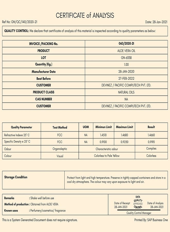 ديفينيز زيت الصبار ديفينيز المعصور على البارد، معتمد، 500 مل، نقي 100%، طبيعي، غير مخفف، ذو جودة علاجية، للعناية بالبشرة، والوجه، وآثار حب الشباب، والعناية بالشعر، وترطيب البشرة، والهالات السوداء. - Image 3