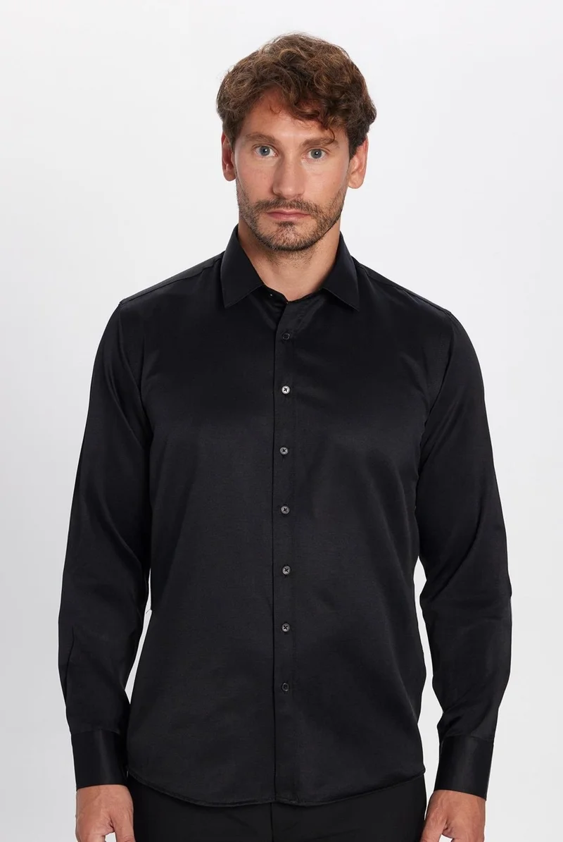 Tudors Modern Slim Fit Long Sleeve Plain Men's Shirt